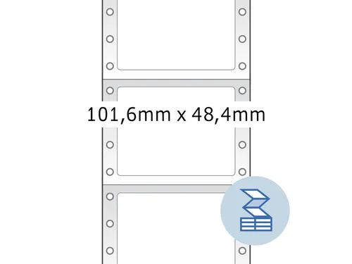 Etiket Herma 8163 101.6x48.4mm 1-baans Wit 2000 stuks