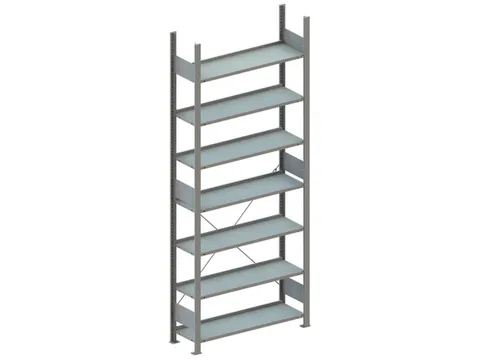 magazijnstelling,grondveld,HxBxD 2500x1056x336mm,vakl. 80kg,7xlegbord