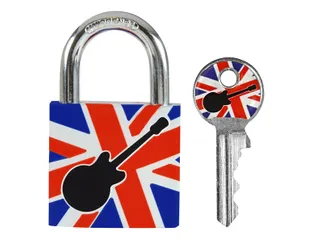 Hangslot Masterlock 30mm Gitaar motief met 2 sleutels - 2