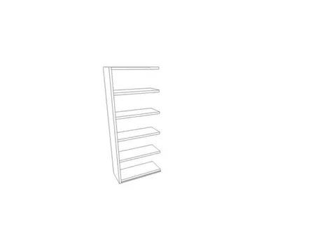 scheidingswand,grondveld,HxBxD 2150x900x430mm,5ordnerhoogtes