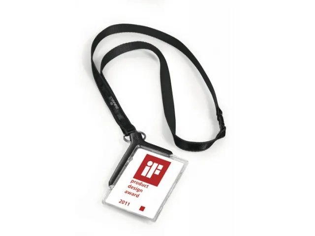 Veiligheidspashouder Durable 8207 Met Textielkoord Antraciet 54x85mm