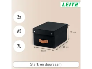 Leitz Puro Opbergdoos met deksel klein 7L set van 2 zwart - 10