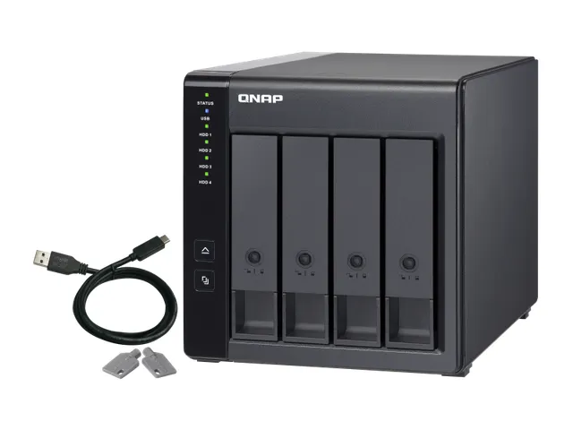 4x 3.5 inch SATA, 1x USB 3.2 Gen 1 Type-C, 65 W, 100-240V, 168.5 x 160