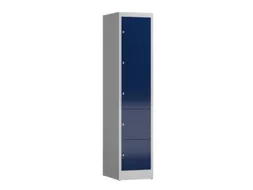Lockerkast 1800x415x500mm 1x5 vakken cilinderslot, sokkel, RAL5010