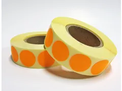 Etiket Rond Fluor Oranje 25mm Op rol 2000 Stuks