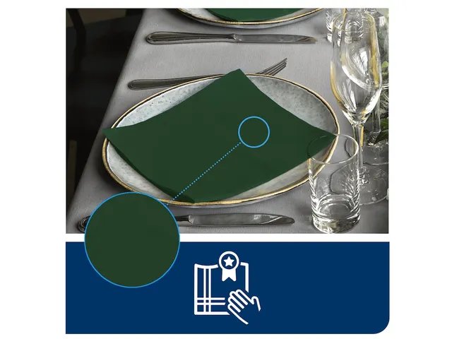 Serviette Tork 478847 Premium LinStyle Dinner Vert foncé 600 pcs