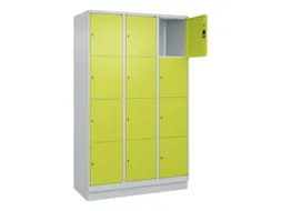 lockerkast,HxBxD 1950x1200x500mm,3x4vakken,vak B 400mm,cil.-slot