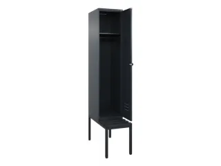 locker met bank,HxBxD 2120x400x815mm,1vak,vak B 400mm,draaigrendel - 2