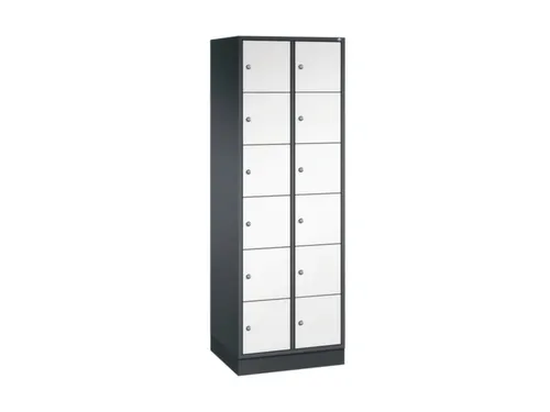 lockerkast,HxBxD 1950x620x500mm,2x6vakken,cil.-slot,sokkel