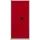 kantoorkast openslaande deuren HxBxD 1950x914x400mm Stalen Grijs Rood