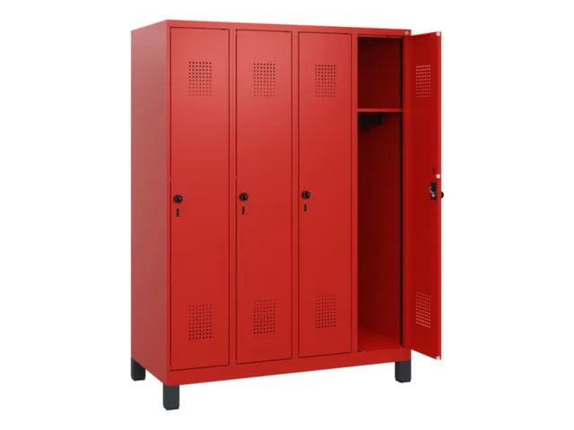 schoollocker,HxBxD 1630x1200x500mm,4vak,vak B 300mm,draaigrendel