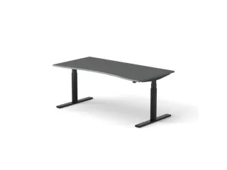 Elektrisch ihv bureau,HxBxD 650-1310x1800x900/800mm,blad donkergrijs - 1