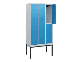 dubbeldekse locker,HxBxD 1950x900x500mm,3x2vak.,vak B 300mm,cil.-slot - 2
