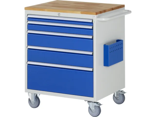 gereedschapswagen 975x770x650mm beukblad 450kg 5 laden RAL5010