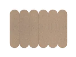 Akoestische PET-vilt ovale stroken beige 30x120cm 6 stuks