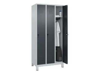 locker,HxBxD 1950x900x500mm,3vak,vak B 300mm,draaigrendel,voeten - 3