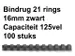 Bindrug GBC 16mm 21-rings A4 zwart 100stuks