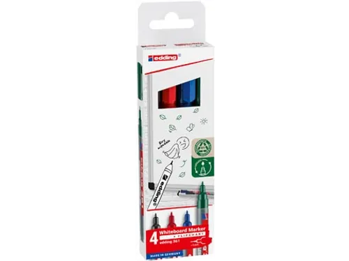 whiteboard marker E-361 assorti kleuren, blister van 4 stuks