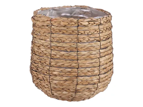Plantenmand Mica Avalon zeegras rond lichtbruin 26x26cm