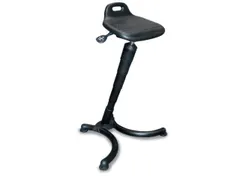 Stahulp Staal H 670-910Mm Pu-Schuimzitting Zwart Schuine Zuil Gasveer