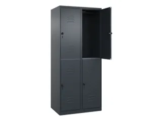 dubbeldekse locker,HxBxD 1850x800x500mm,2x2vak.,vak B 400mm - 2