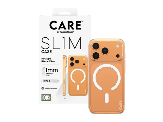 PanzerGlass CARE by SL1M Case Transparent w. MagSafe iPhone 17 P