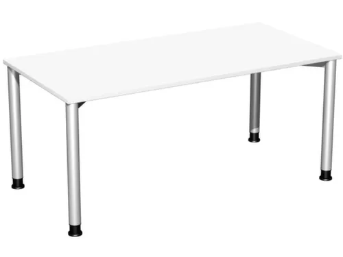 In Hoogte Verstelbaar Bureau 680-800X1600X800Mm Blad Wit 4-Voeten