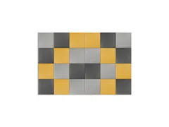 Akoestische PET-vilt wandtegels 30x30cm Combi Geel 24 Stuks