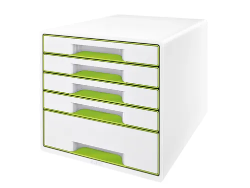 Ladenblok Leitz WOW Cube 5 laden wit/groen