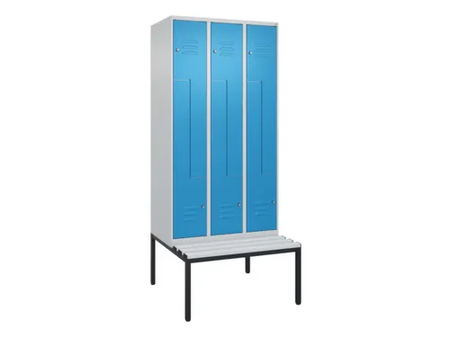 Z-garderobekast,HxBxD 2120x900x815mm,6vak,vak B 300mm,cil.-slot