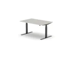 Elektrisch ihv bureau,HxBxD 650-1310x1400x900mm,blad lichtgrijs