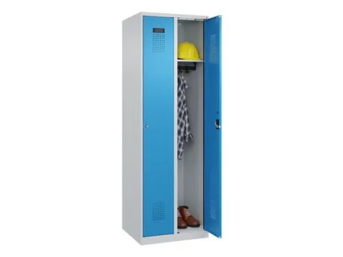 locker,HxBxD 1850x600x500mm,2vak,vak B 300mm,cil.-slot,staand op vloer
