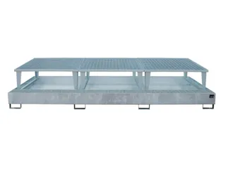 opvangbak,v. 3xIBC,opvangvol. 1000l,HxBxD 780x3850x1460mm - 2