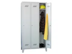 locker,RAL 7035,HxBxD 1850x900x500mm,3vak,vak B 300mm,cil.-slot,voeten