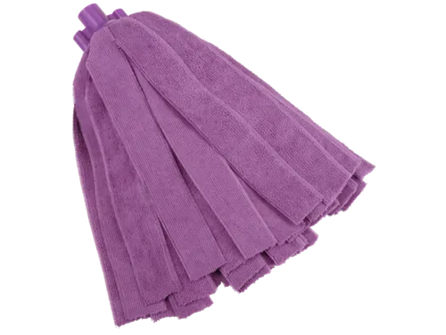 Vikan Microfibre draadmop microvezel stroken schroefdraad Paars
