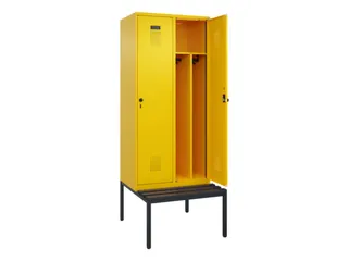 locker met bank,voor scheiding van kleding,HxBxD 2120x800x815mm,2vak - 1