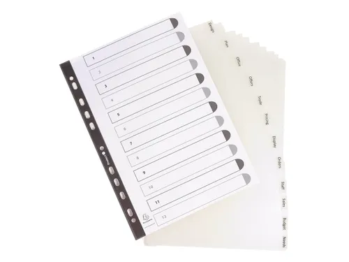 Tabbladen PP Kreatab s A4 12tabs transp.