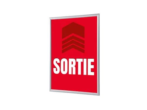 Kliklijst A1 complete set met print "SORTIE" Rood