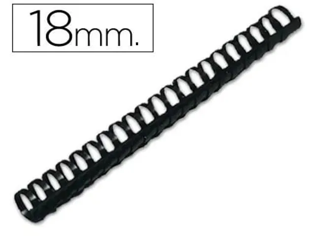 Bindrug 18Mm 21 Rings 50 Stuks Zwart