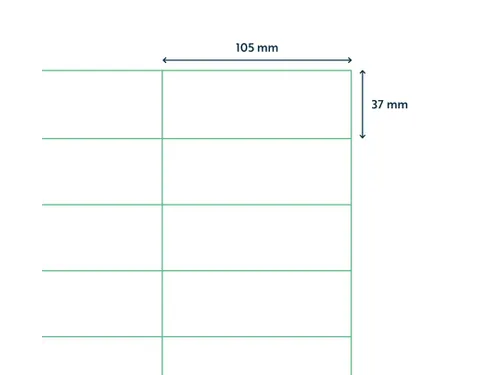 Verwijderbare Etiketten 105x37mm Doos a 1000 Vel 42017