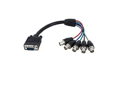 30 cm Coax HD15 VGA-naar-5 BNC RGBHV-monitorkabel - M/F