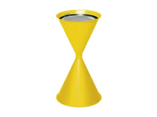 Zandasbak Staalplaat 730x400mm Ronde Trechter Sticker Verzinkt Ral1023 - 1