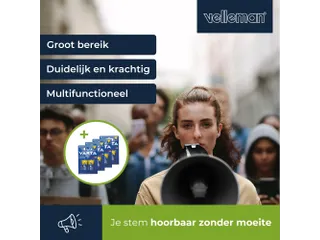 Krachtige 50 W megafoon met ingebouwde sirene Set - 2