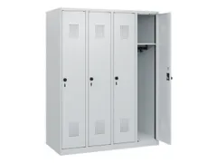 schoollocker,HxBxD 1530x1200x500mm,4vak,vak B 300mm,draaigrendel