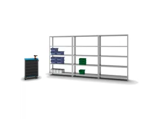 magazijnstelling,grondveld,HxBxD 2000x1300x300mm,vaklast 350kg - 3