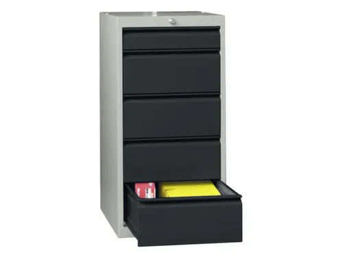 ladekast HxBxD 1000x500x600mm 7laden slot RAL7035 front RAL7016