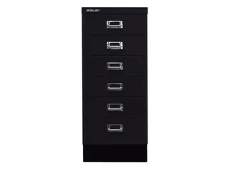 kantoor-ladekast HxBxD 670x279x380mm 6 laden romp + front zwart - 2