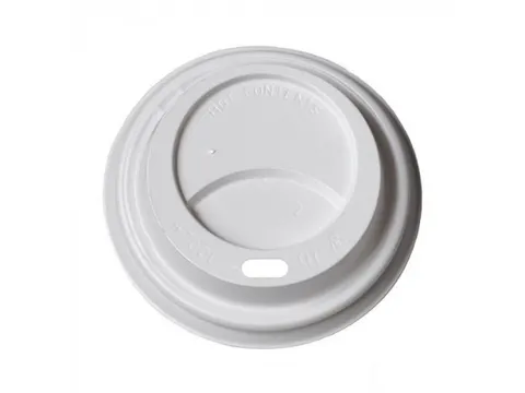 Deksel PS wit 80mm tbv beker 8 OZ_250cc doos 1000st