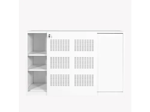 Schuifdeurkast Claudius N 160x120x45cm Wit Dubbelzijdig