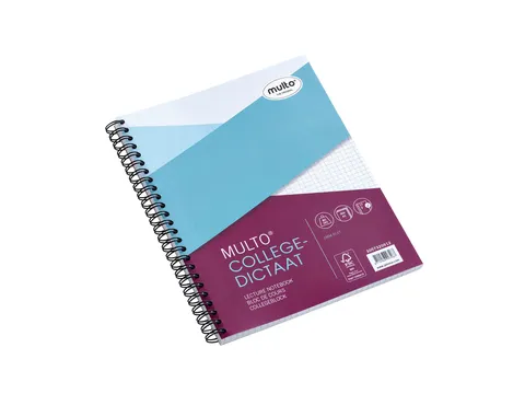 Collegeblok Multo A5 ruit 5x5mm 17-gaats 160 pagina's 80gr wit